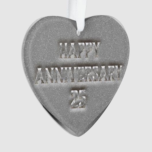25. Silver Wedding Jubiläum Ornament (Vorderseite)