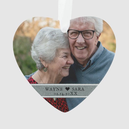 25. Silver Wedding Jubiläum Ornament (Rückseite)