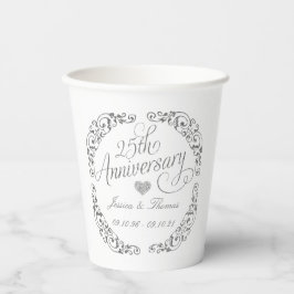 25. Silver Wedding Jubiläum Pappbecher