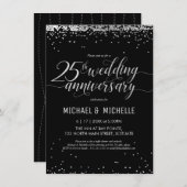 25. Silver Wedding Jubiläum Party laden Einladung (Vorne/Hinten)