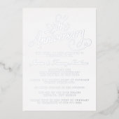 25. Silver Wedding Jubiläum Real Folieneinladung (Vorderseite)