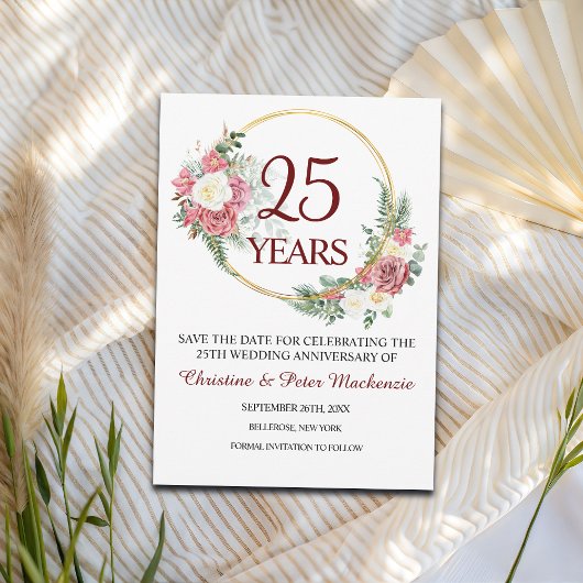 25. Silver Wedding Jubiläum Save The Date