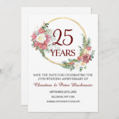 25. Silver Wedding Jubiläum Save The Date (Vorne/Hinten)
