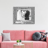 "25. Silver Wedding Jubiläum" Silberne Rose können Leinwanddruck (Insitu (Wohnzimmer))