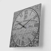 25. Silver Wedding Jubiläum Vintag Antique Quadratische Wanduhr (Winkel)