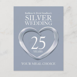 25. Silver Wedding Jubiläum Wahl Begleitkarte