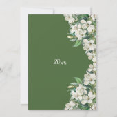 25. Silver Wedding Jubiläum Weiße Blüte Einladung (Rückseite)