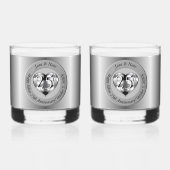 25. Silver Wedding Jubiläum Whiskyglas (Vorderseite)