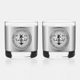 25. Silver Wedding Jubiläum Whiskyglas
