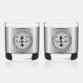 25. Silver Wedding Jubiläum Whiskyglas (Rückseite)