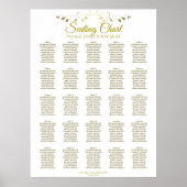 25 Tabelle Elegant Gold Hochzeitssettkarte Poster (Vorne)