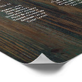 25 Tabelle Elegante RUSTISCHE Herbstplakette Poster (Ecke)