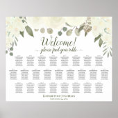 25 Tabelle Elfenbeinrosen Hochzeitstabelle Poster (Vorne)