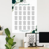 25 Tabelle Emerald Boho Blues Hochzeitstabelle Poster (Heimbüro)