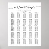 25 Tabelle Große Hochzeitgastsitzkarte Poster (Vorne)