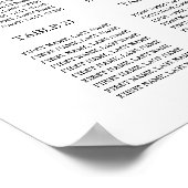 25 Tabelle Große Hochzeitgastsitzkarte Poster (Ecke)