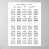 25 Tabelle Große Hochzeitgastsitzkarte Poster (Vorne)
