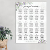 25 Tabelle Hochzeitskarte Lavendel Eukalyptus Poster