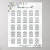 25 Tabelle Hochzeitskarte Lavendel Eukalyptus Poster (Vorne)
