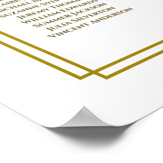 25 Tabelle Hochzeitskarte Pastell florale Poster (Ecke)