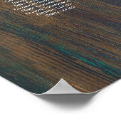 25 Tabelle Rustikales Holz Gypsophila SITZ CHART Poster (Ecke)