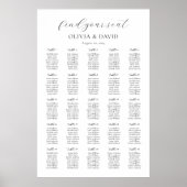 25 Tabellen Einfach Sitzplan finden Poster (Vorne)