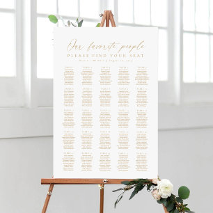 25 Tabellen Unsere Lieblings-Sitzkarte Poster