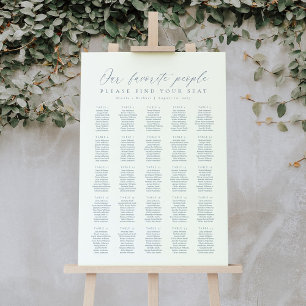 25 Tabellen Unsere Lieblings-Sitzkarte Poster