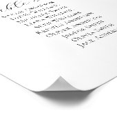 25 Tabellen Unsere Lieblings-Sitzkarte Poster (Ecke)