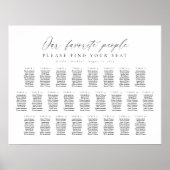 25 Tabellen Unsere Lieblings-Sitzplan Poster (Vorne)