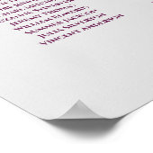 25 TabellenCassis on Gray Wedding Seating Chart Poster (Ecke)