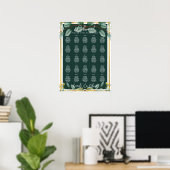 25 Table Greenery-Blätter HAUSHALTSDATEN Poster (Heimbüro)