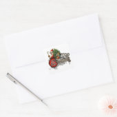 25 Tage bis Weihnachten Quadratischer Aufkleber (Umschlag)