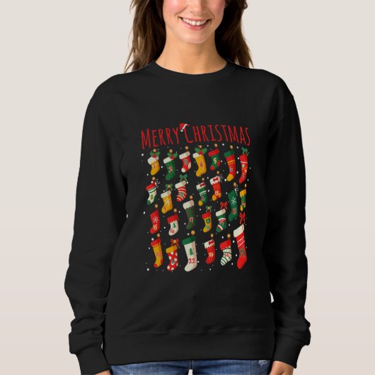 25 Tage Countdown Strumpf Advent Cale Sweatshirt (Vorderseite)