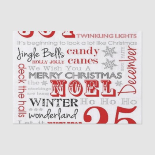 25 Tage Weihnachtsseidenpapier Seidenpapier (Vorderseite)