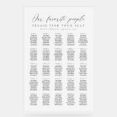 25 Tische Beliebte Personen Acryl Sitzordnung Acrylschild (Vorderseite)