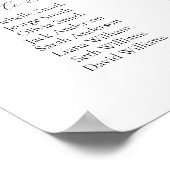 25 Tische einfach unsere Lieblings-Sitzkarte Poster (Ecke)