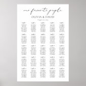 25 Tische einfach unsere Lieblings-Sitzkarte Poster (Vorne)