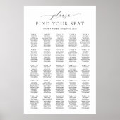 25 Tische Finden Sie Ihre Sitzplakette Poster (Vorne)