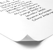 25 Tische für Ihre Sitzplakette Poster (Ecke)