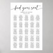 25 Tische für Ihre Sitzplakette Poster (Vorne)