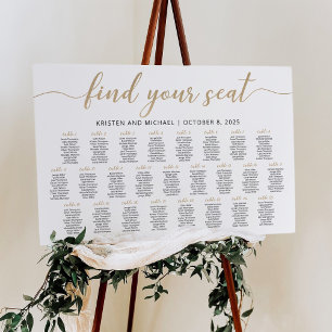 25 Tische Sitzplan Finden Sie Ihren Platz Poster
