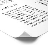 25 Tischübersicht Suchen Sie Ihren Sitzplatz Poster (Ecke)