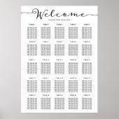 25 Tischübersicht Suchen Sie Ihren Sitzplatz Poster (Vorne)