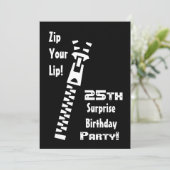 25. ÜBERRASCHUNG Geburtstagspartei Einladung Vorla (Stehend Vorderseite)