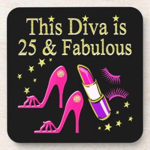 25 UND FABULOUS DAZZLING DIVA DESIGN UNTERSETZER