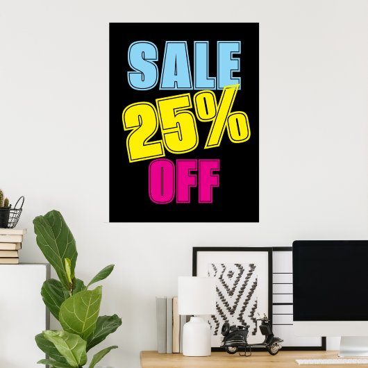 25% Verkaufsabrechnung, Einzelhandelsverkauf Besch Poster (Heimbüro)