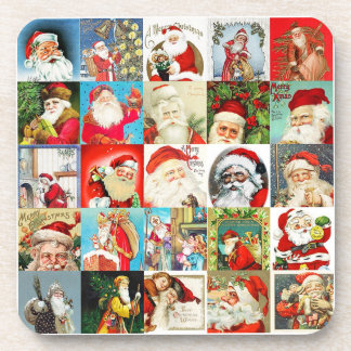 25 Verschiedene Santas Version 1 Getränkeuntersetzer