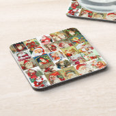 25 Verschiedene Santas Version 2 Getränkeuntersetzer (Linke Seite)