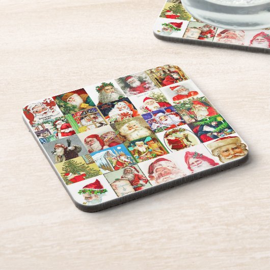 25 Verschiedene Santas Version 3 Untersetzer (Linke Seite)